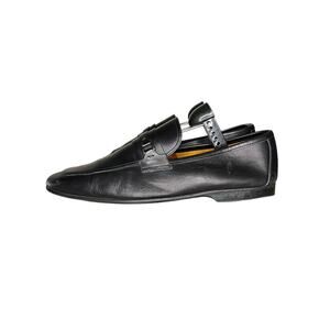 Magnanni Mens Miengo Black Leather Slip-On Almond Toe Loafers Shoes Size 11.5